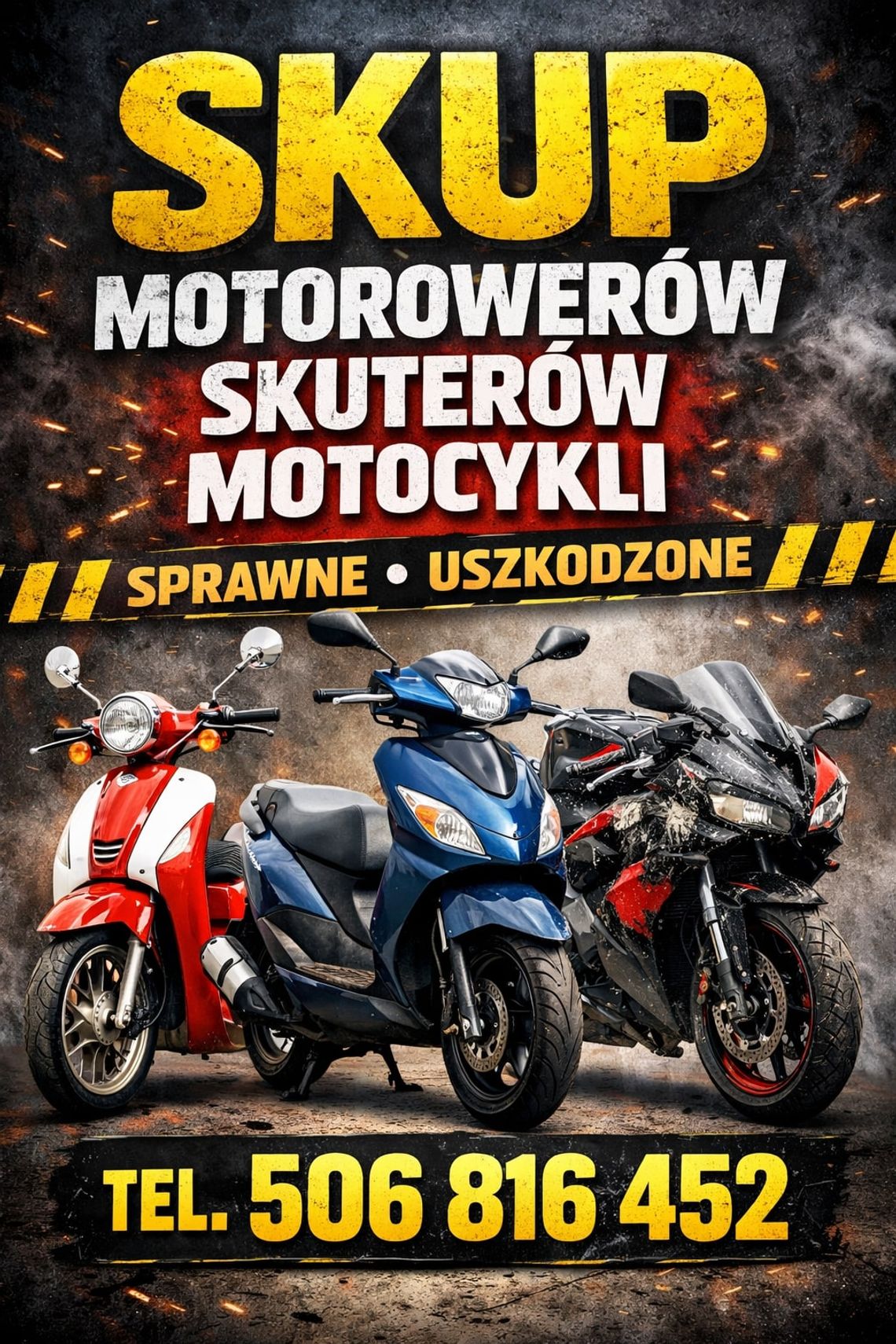 SKUP MOTOCYKLI SKUTERÓW MOTOROWERÓW