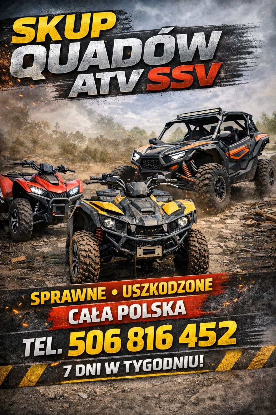 SKUP QUADÓW QUAD QUADY ATV SKUTERÓW WODNYCH ŚNIEŻNYCH