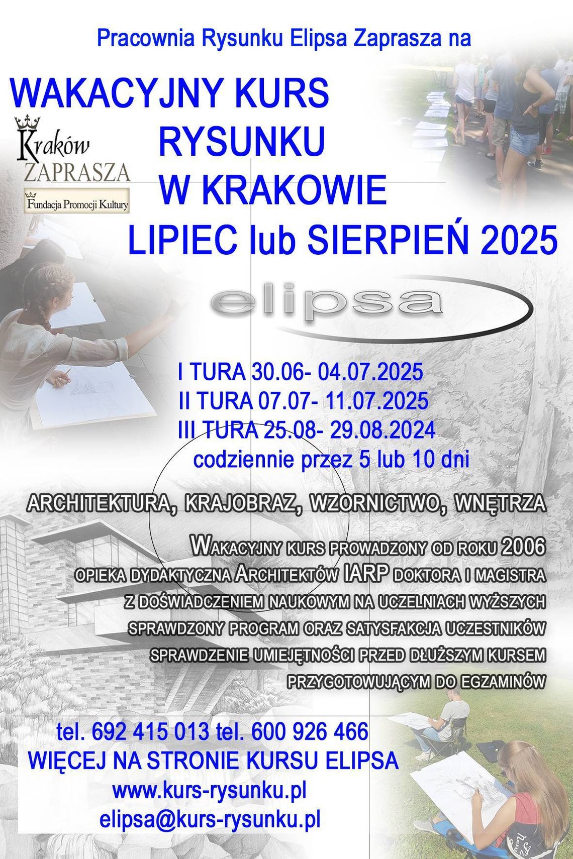 Wakacyjny kurs rysunku Elipsa 2025 Wakacyjny kurs rysunku Elipsa 2025