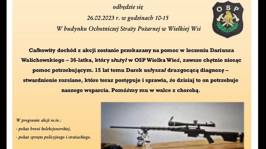 Akcja charytatywna pn. "Wystawa broni i militariów. Pomagamy Darkowi Walichowskiemu"