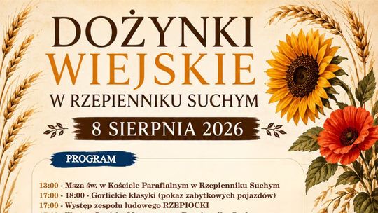 Dożynki Wiejskie w Rzepienniku Suchym. Muzyka, regionalne tradycje i atrakcje dla całych rodzin