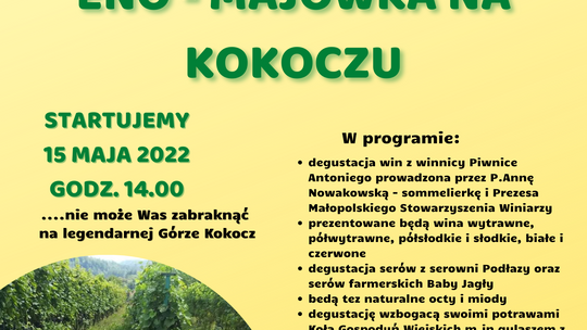 Eno-majówka na Kokoczu - Zapraszamy!