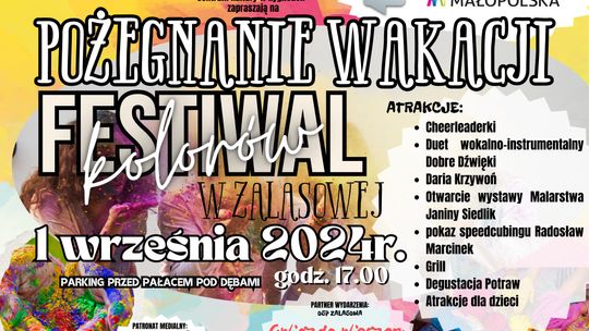 Festiwal kolorów na zakończenie wakacji w Zalasowej