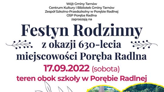 Festyn Rodzinny w Porębie Radlnej z okazji 630-lecia miejscowości