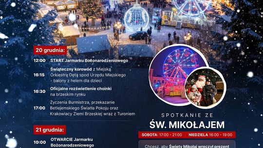 Już 20 i 21 grudnia na brzeskim Rynku odbędzie się JARMARK BOŻONARODZENIOWY Już 20 i 21 grudnia na brzeskim Rynku odbędzie się JARMARK BOŻONARODZENIOWY