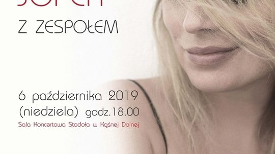 Koncert Anny Marii Jopek z zespołem 6 października (niedziela), godz. 18.00 Sala Koncertowa Stodoła w Kąśnej Dolnej