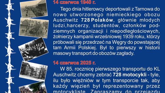 Motocyklowy Rajd Pamięci Więźniów Pierwszego Transportu do KL Auschwitz