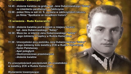 Pamięci kpt. Jana Dubaniowskiego “Salwy”, 14 – 15 września 2019 r., Zakliczyn – Ruda Kameralna