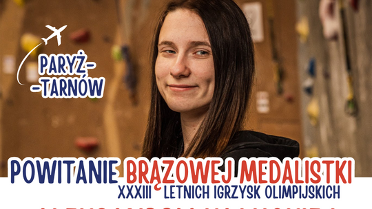 Powitanie brązowej medalistki Aleksandry Kałuckiej w Tarnowie