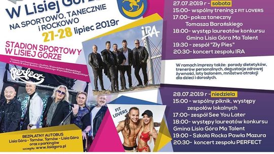 SPORTOWO, TANECZNIE I ROCKOWO W LISIEJ GÓRZE!