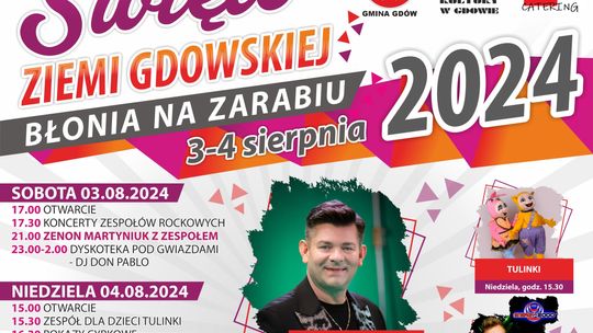 Święto Ziemi Gdowskiej 3 i 4 sierpnia 2024