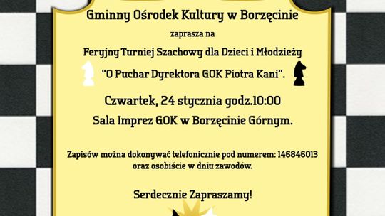 Zapraszamy dzieci i młodzież na zawody szachowe