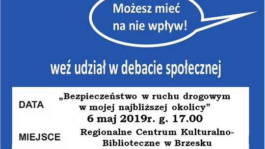 Zapraszamy na debatę "Bezpieczeństwo w ruchu drogowym"