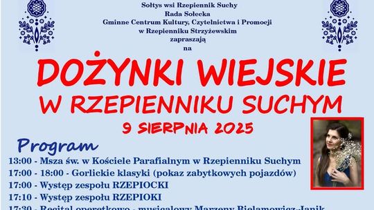 Zapraszamy na Dożynki Wiejskie w Rzepienniku Suchym