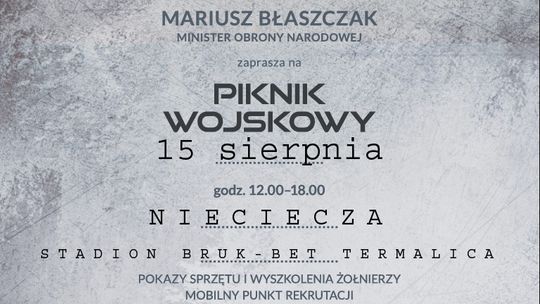 Zapraszamy na Święto Wojska Polskiego do Niecieczy