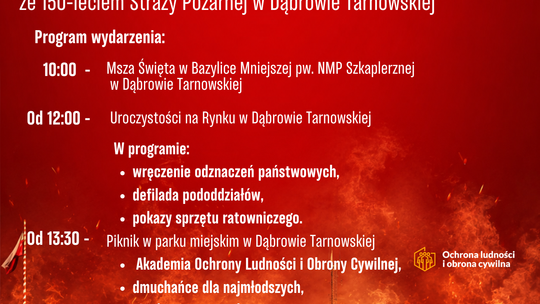 Zapraszamy na Wojewódzkie Obchody Dnia Strażaka w Dąbrowie Tarnowskiej Zapraszamy na Wojewódzkie Obchody Dnia Strażaka w Dąbrowie Tarnowskiej