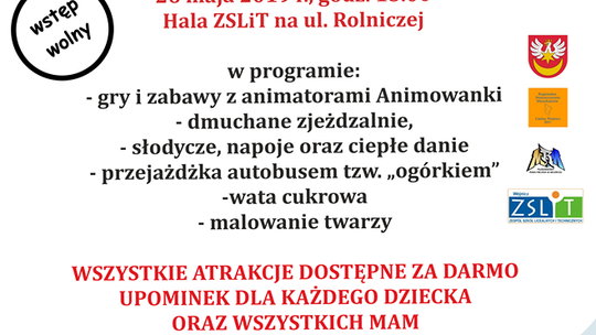 Zapraszamy na zabawę z okazji dnia dziecka i dnia matki do Wojnicza