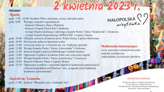 Zbliża się "Lipnicki konkurs palm"