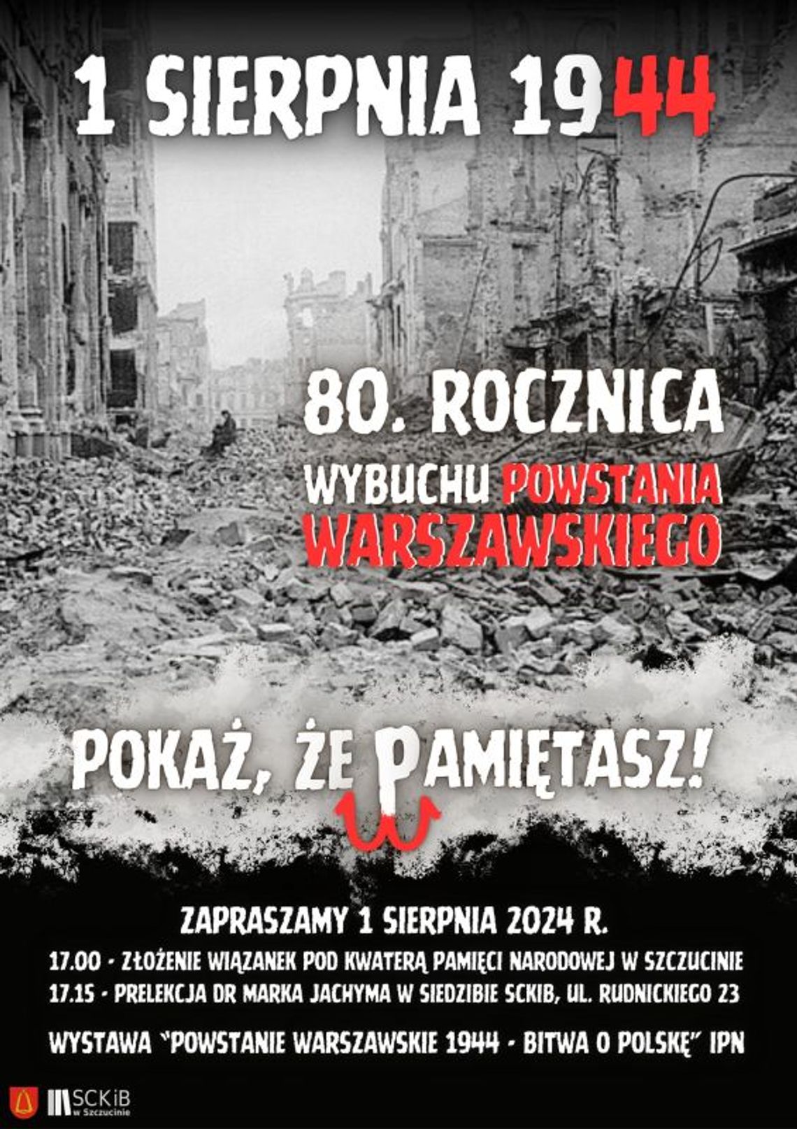 80. Rocznica Wybuchu Powstania Warszawskiego - Uroczystości w Szczucinie 80. Rocznica Wybuchu Powstania Warszawskiego - Uroczystości w Szczucinie