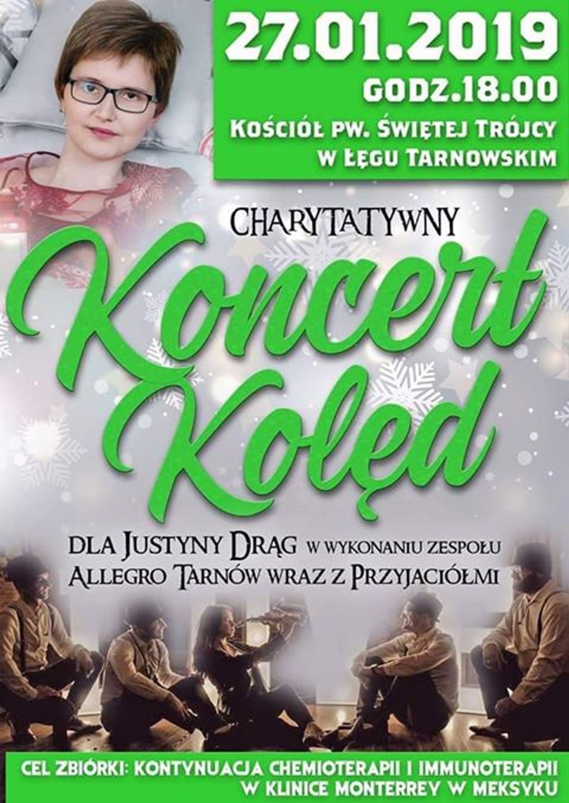 Charytatywny koncert kolęd dla Justyny Drąg Charytatywny koncert kolęd dla Justyny Drąg