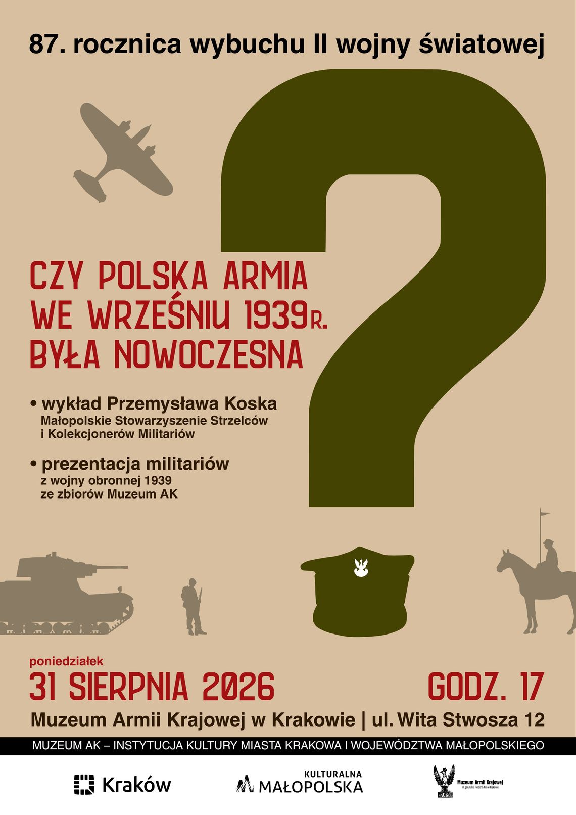 „Czy polska armia we wrześniu 1939 r. była nowoczesna?” – prelekcja w Muzeum AK „Czy polska armia we wrześniu 1939 r. była nowoczesna?” – prelekcja w Muzeum AK