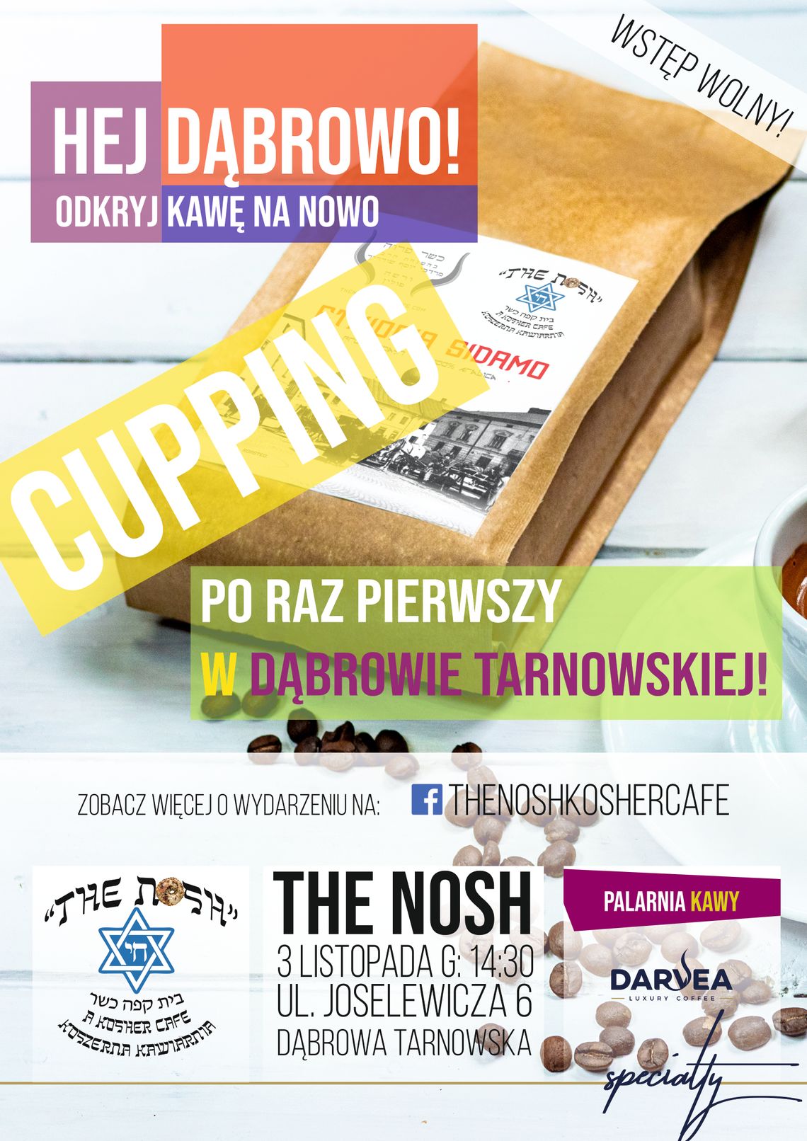 DEGUSTACJA SMAKOWITYCH KAW W KOSZERNEJ KAWIARNI „THE NOSH” W DĄBROWIE TARNOWSKIEJ