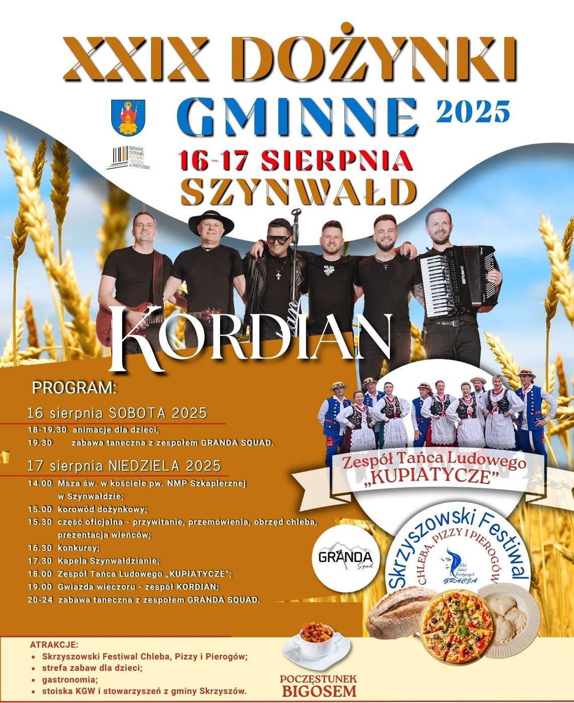 Dożynki gminy Skrzyszów w Szynwałdzie