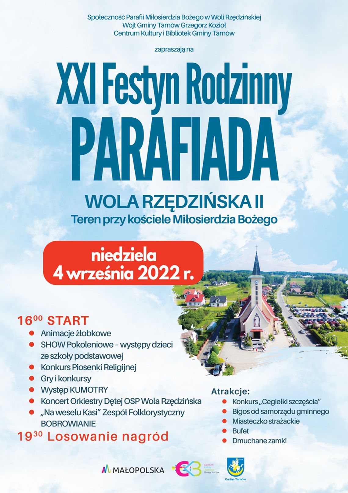 Festyn rodzinny „Parafiada” w Woli Rzędzińskiej już w niedzielę! Festyn rodzinny „Parafiada” w Woli Rzędzińskiej już w niedzielę!