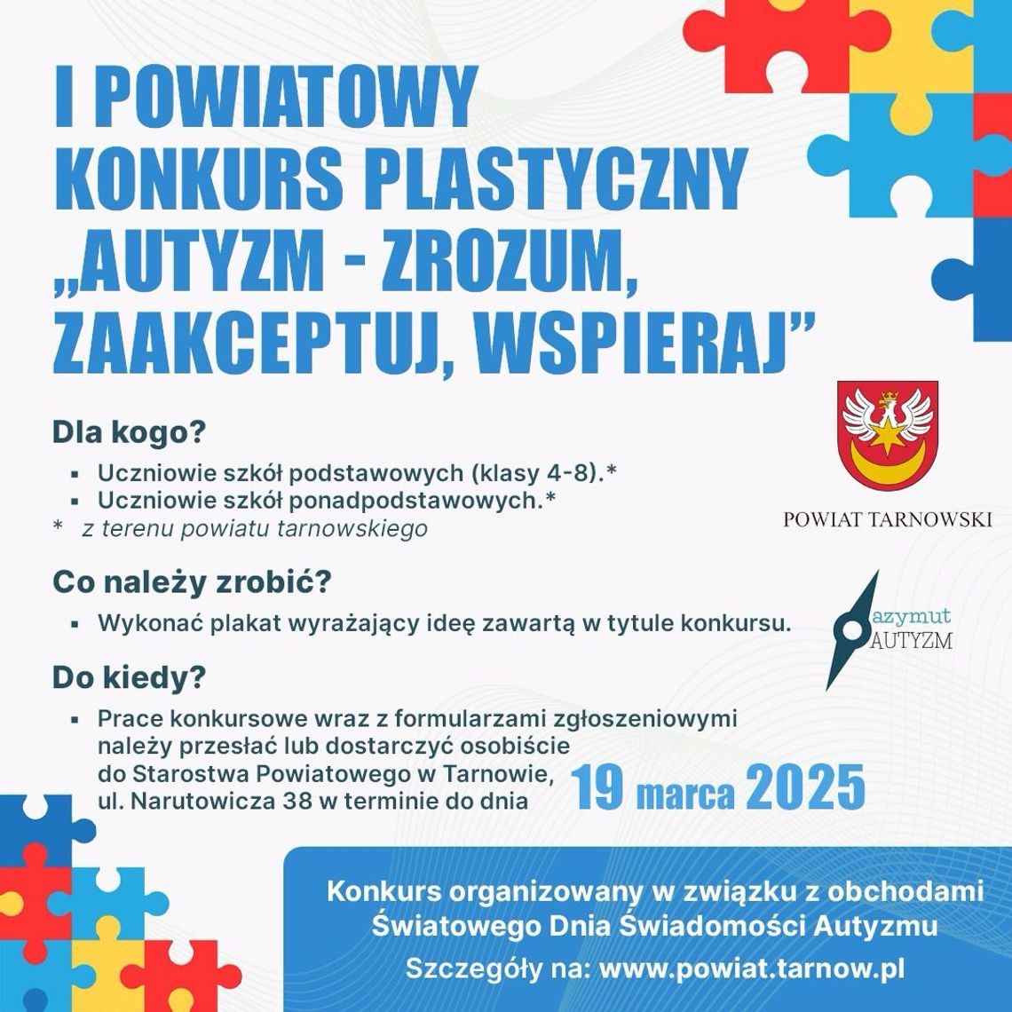 I powiatowy konkurs plastyczny „Autyzm - zrozum, zaakceptuj, wspieraj”