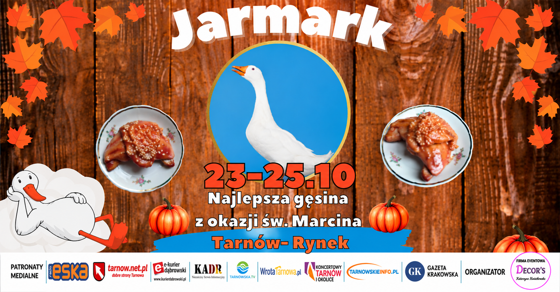 Jarmark Świętego Marcina wraca do Tarnowa! Trzy dni pełne smaków, atrakcji i widowiskowy pokaz ognia na Rynku Jarmark Świętego Marcina wraca do Tarnowa! Trzy dni pełne smaków, atrakcji i widowiskowy pokaz ognia na Rynku