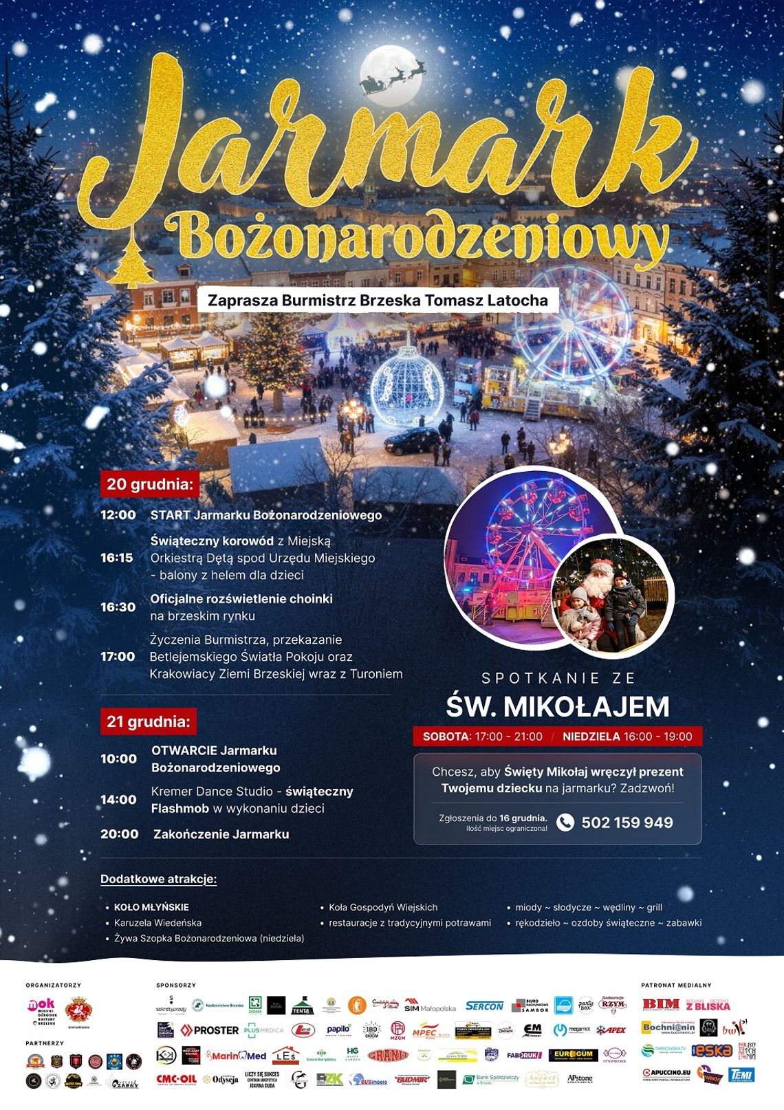 Już 20 i 21 grudnia na brzeskim Rynku odbędzie się JARMARK BOŻONARODZENIOWY