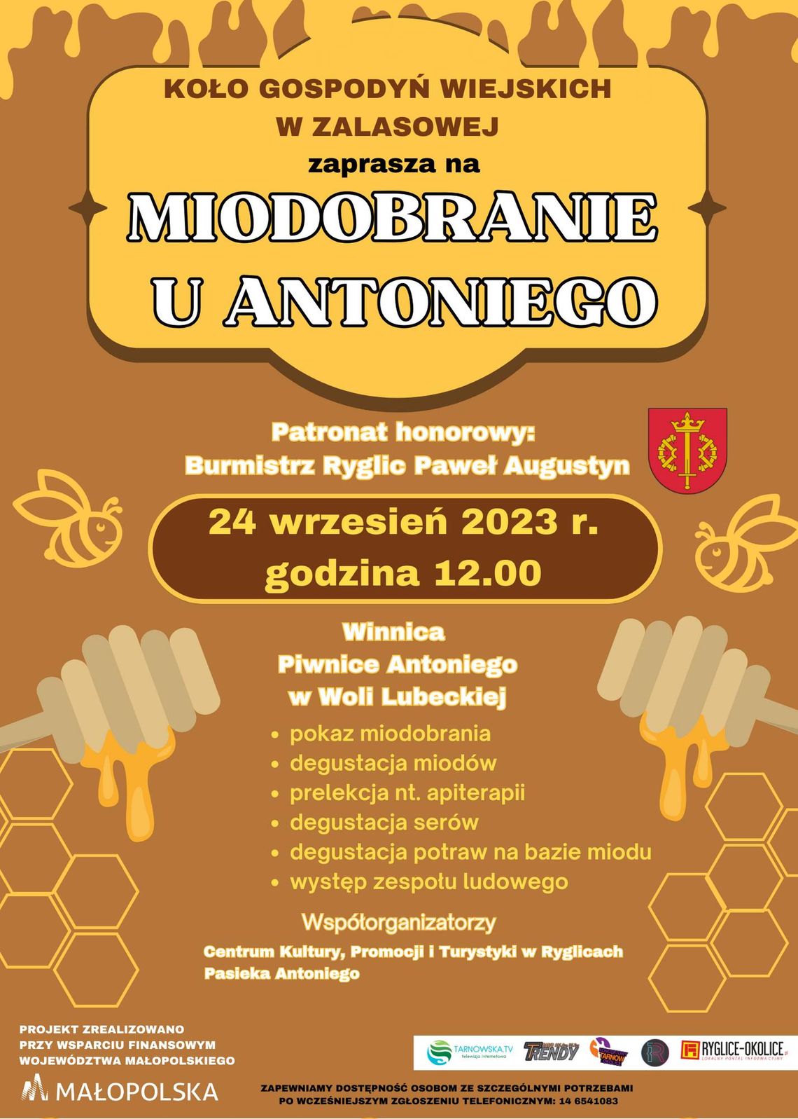 Miodobranie u Antoniego w winnicy w Woli Lubeckiej