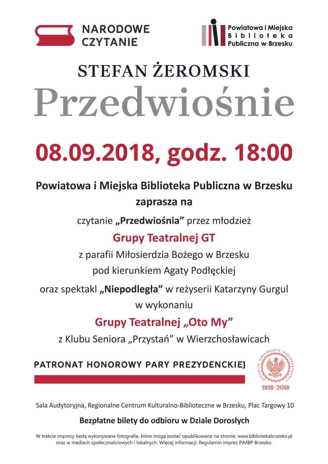 Narodowe Czytanie w Brzesku Narodowe Czytanie w Brzesku
