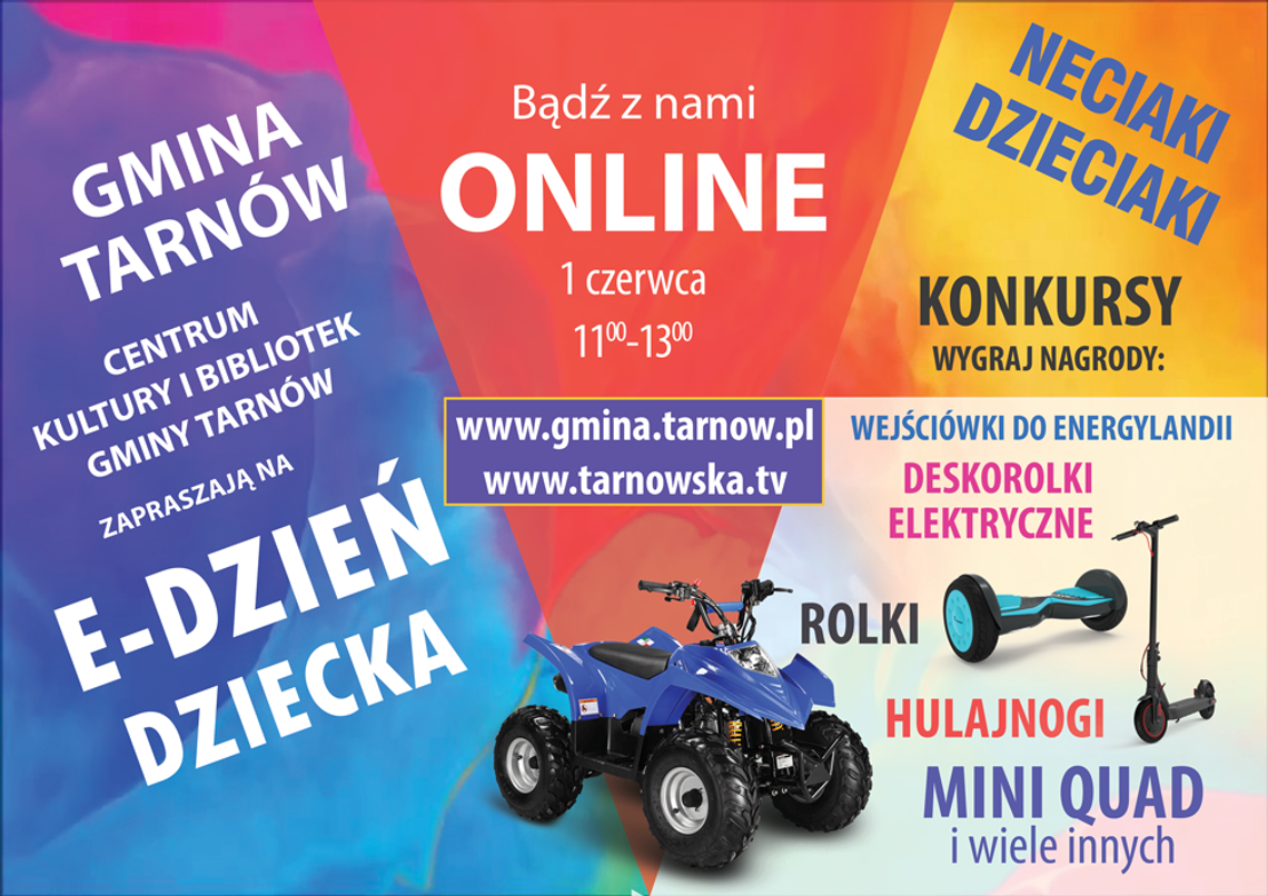 Neciaki - Dzieciaki, czyli Gminny Dzień Dziecka – w tym roku online w Tarnowska.tv i na stronie internetowej Gminy Tarnów