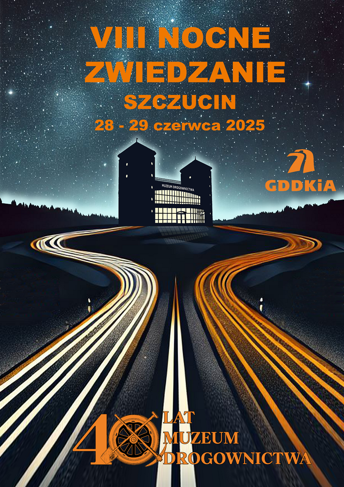 Nocne zwiedzanie i wystawie fotografii Sławka Długołeckiego, w Muzeum Drogownictwa w Szczucinie Nocne zwiedzanie i wystawie fotografii Sławka Długołeckiego, w Muzeum Drogownictwa w Szczucinie