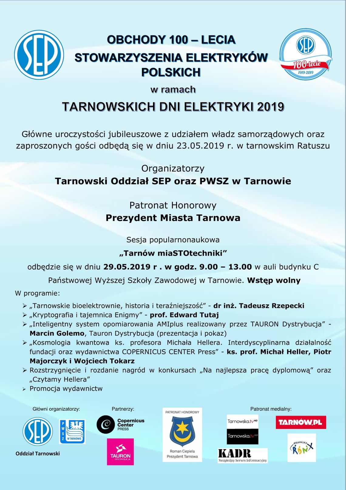 Obchody 100-lecia Stowarzyszenia Elektryków Polskich. Obchody 100-lecia Stowarzyszenia Elektryków Polskich.