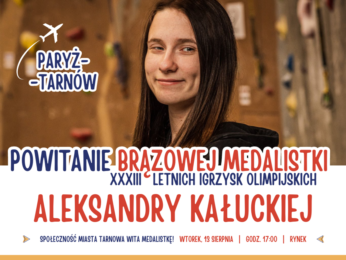 Powitanie brązowej medalistki Aleksandry Kałuckiej w Tarnowie Powitanie brązowej medalistki Aleksandry Kałuckiej w Tarnowie