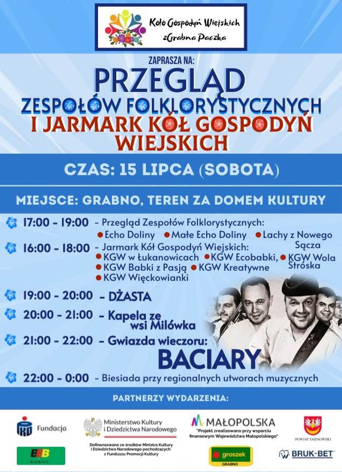 Przegląd Zespołów Folklorystycznych i Jarmark Kół Gospodyń Wiejskich w Grabnie Przegląd Zespołów Folklorystycznych i Jarmark Kół Gospodyń Wiejskich w Grabnie