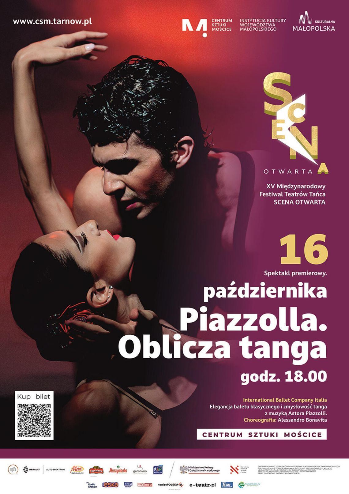 Scena Otwarta 2026. Spektakl „Piazzolla. Oblicza tanga” – International Ballet Company Italia Scena Otwarta 2026. Spektakl „Piazzolla. Oblicza tanga” – International Ballet Company Italia