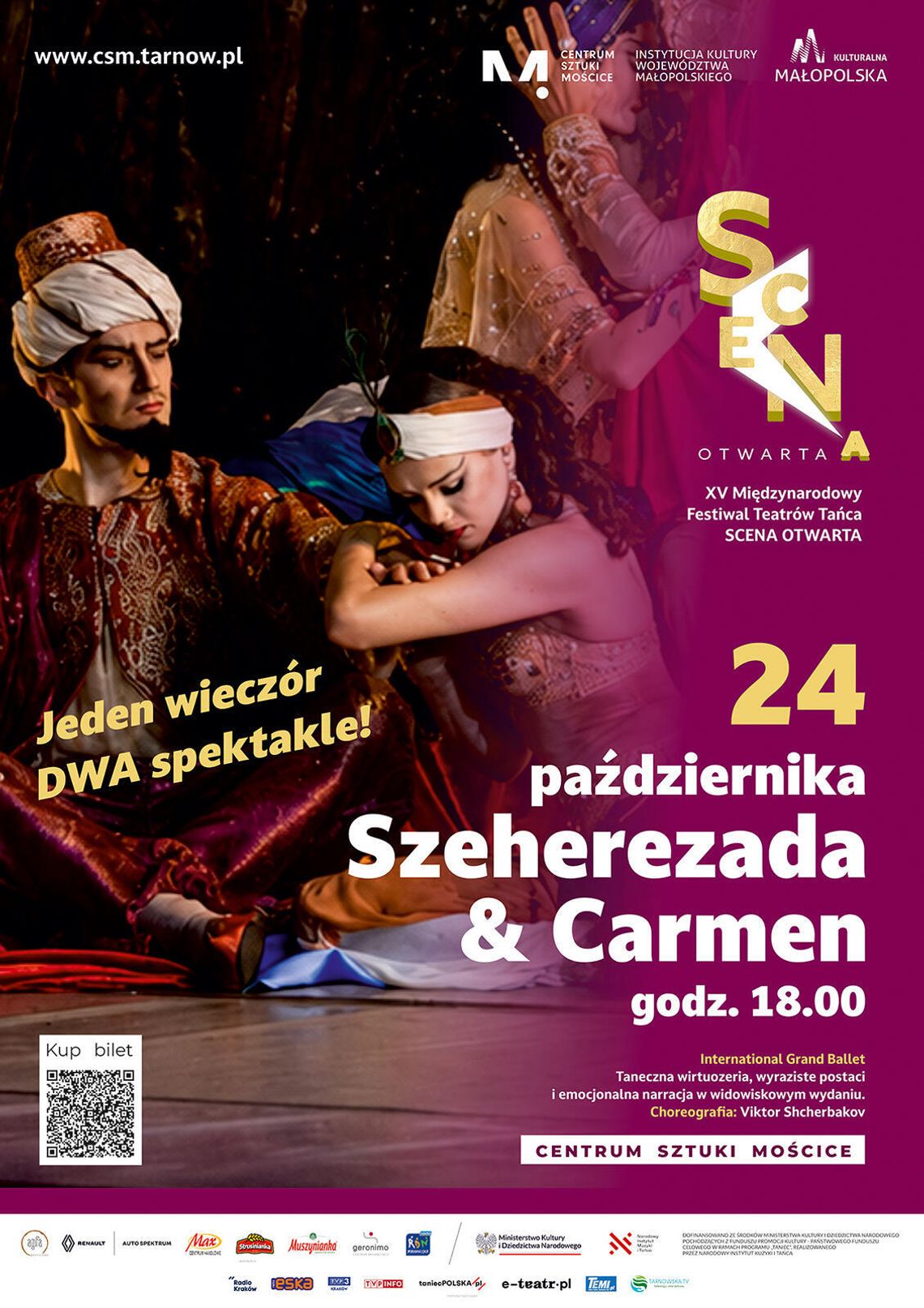 Scena Otwarta 2026. Spektakle "Szeherezada" i "Carmen" - International Grand Ballet Scena Otwarta 2026. Spektakle "Szeherezada" i "Carmen" - International Grand Ballet