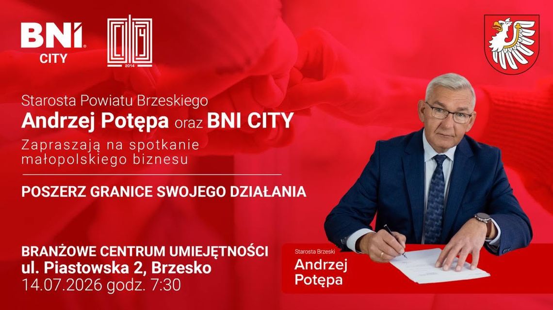 Spotkanie biznesowe w Brzesku. Przedsiębiorcy będą rozmawiać o współpracy, rekomendacjach i rozwoju firm Spotkanie biznesowe w Brzesku. Przedsiębiorcy będą rozmawiać o współpracy, rekomendacjach i rozwoju firm