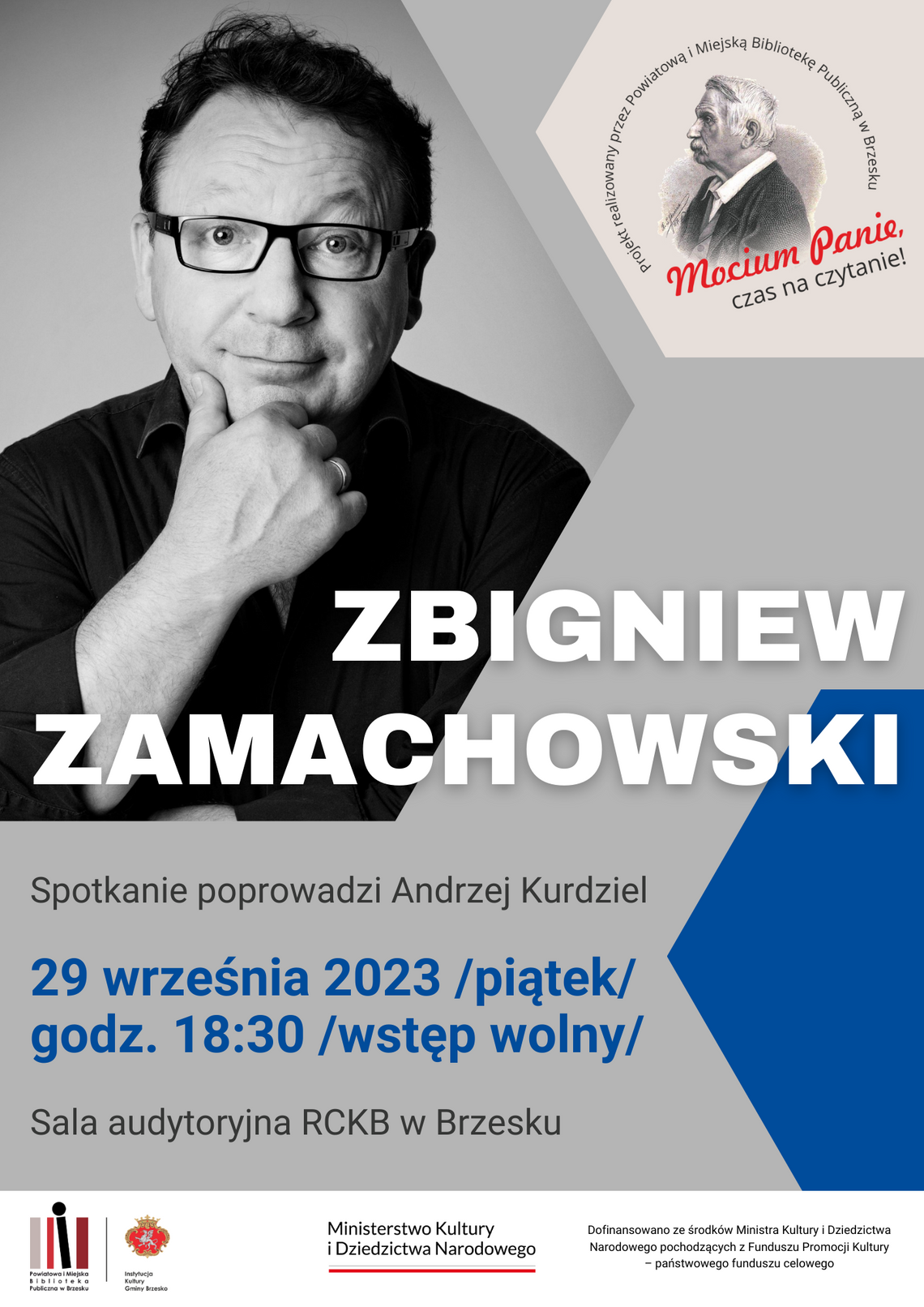 Spotkanie ze Zbigniewem Zamachowskim w brzeskiej bibliotece Spotkanie ze Zbigniewem Zamachowskim w brzeskiej bibliotece