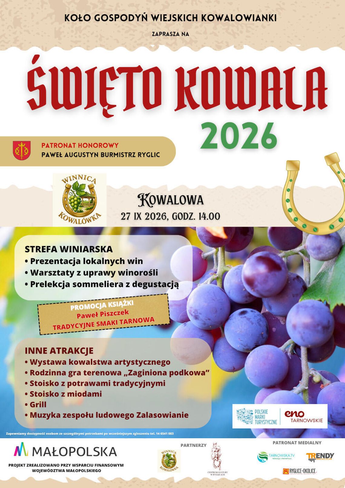 Święto Kowala 2026 w Kowalowej. Wino, kowalstwo, lokalne smaki i muzyka ludowa