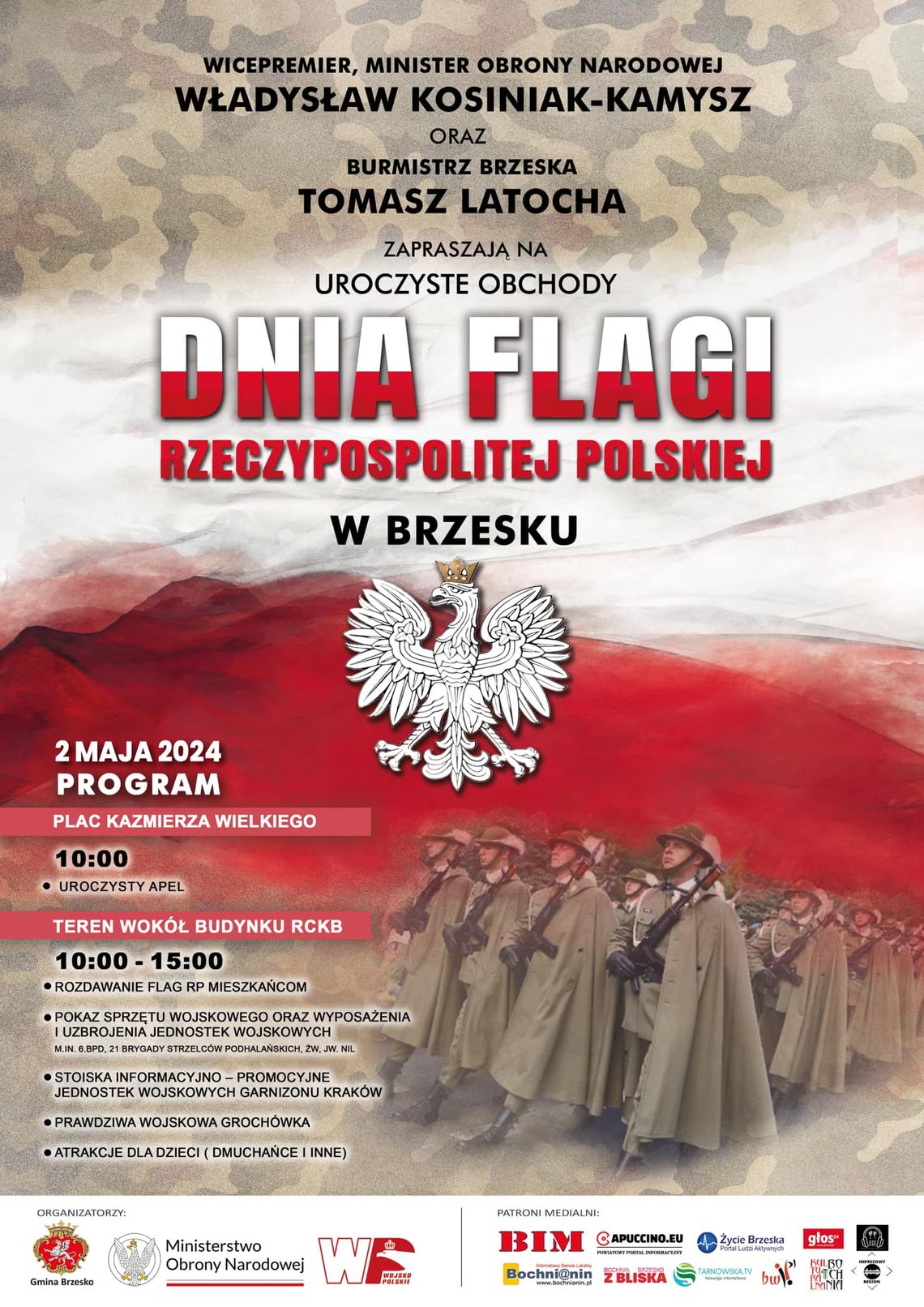 Uroczyste obchody Dnia Flagi RP w Brzesku Uroczyste obchody Dnia Flagi RP w Brzesku