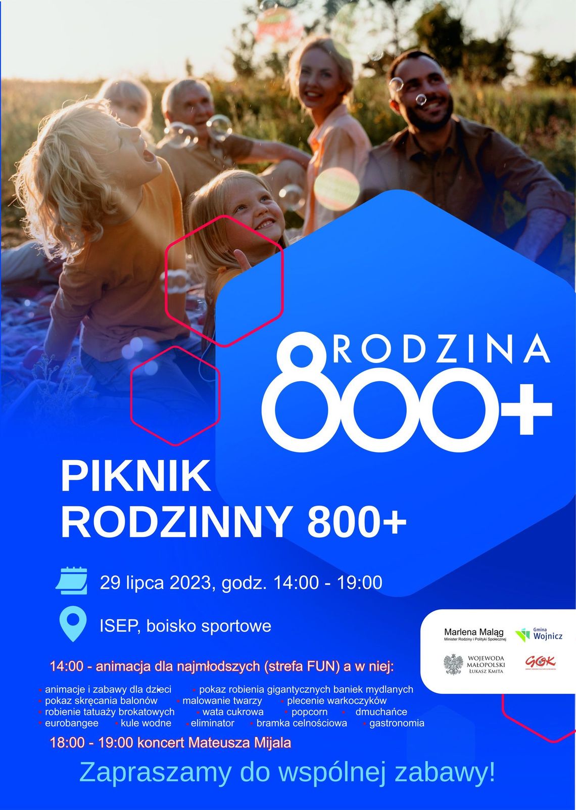 W gminie Wojnicz odbędzie się rodzinny piknik 800+