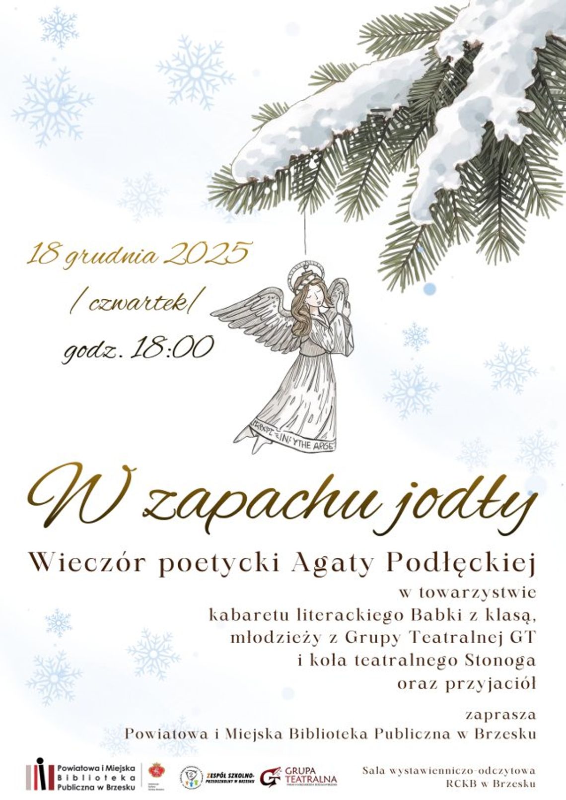 „W zapachu jodły” – wieczór poetycki Agaty Podłęckiej „W zapachu jodły” – wieczór poetycki Agaty Podłęckiej