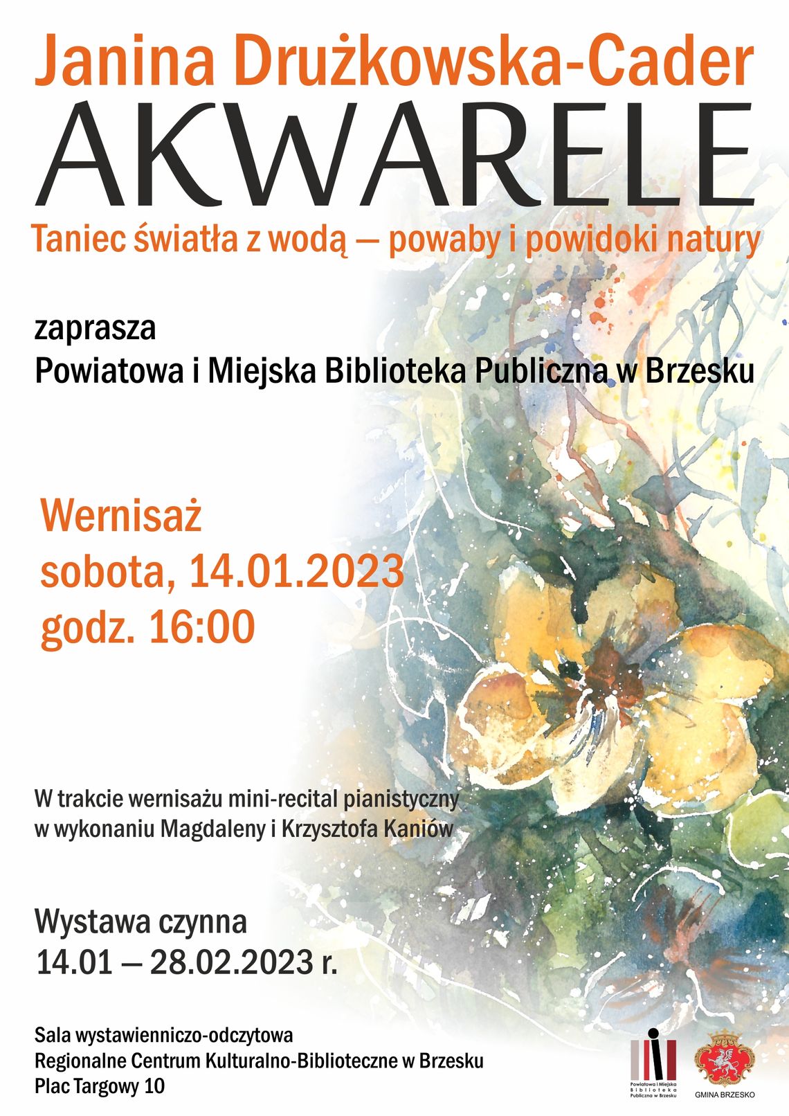 Wernisaż wystawy akwareli Janiny Drużkowskiej-Cader oraz nowa publikacja Sabiny Jakubowskiej Wernisaż wystawy akwareli Janiny Drużkowskiej-Cader oraz nowa publikacja Sabiny Jakubowskiej