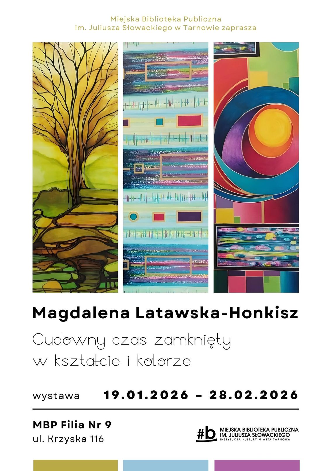 Wernisaż wystawy Magdaleny Latawskiej-Honkisz w Filii nr 9 MBP