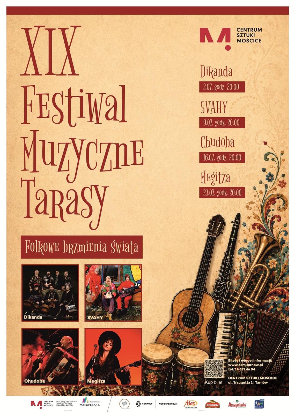 XIX Festiwal Muzyczne Tarasy - Folkowe brzmienia świata XIX Festiwal Muzyczne Tarasy - Folkowe brzmienia świata