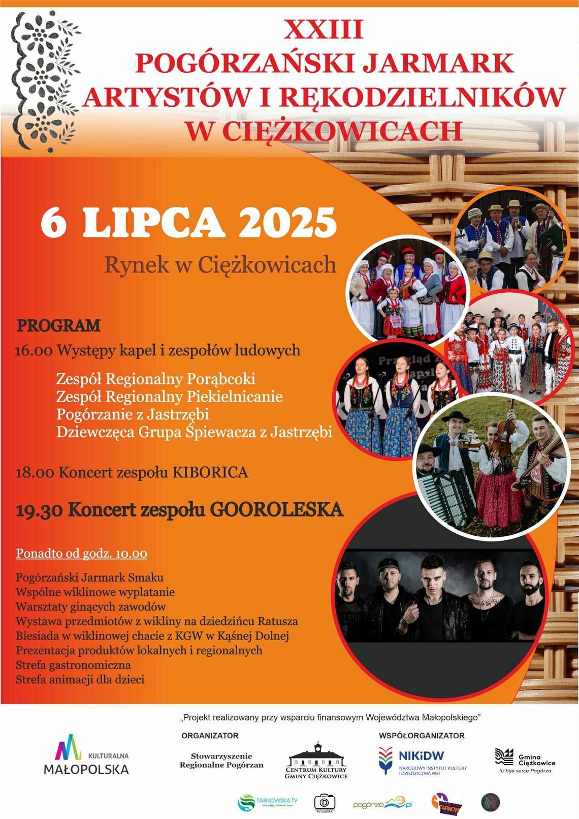 XXII Pogórzański Jarmark Artystów i Rękodzielników w Ciężkowicach XXII Pogórzański Jarmark Artystów i Rękodzielników w Ciężkowicach